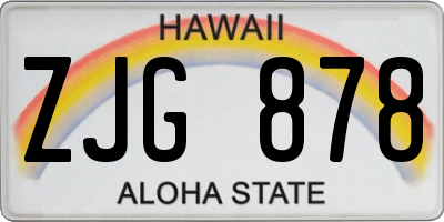 HI license plate ZJG878