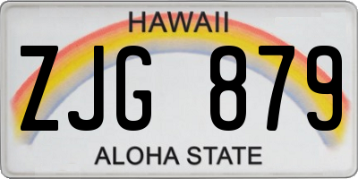 HI license plate ZJG879