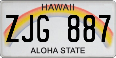 HI license plate ZJG887