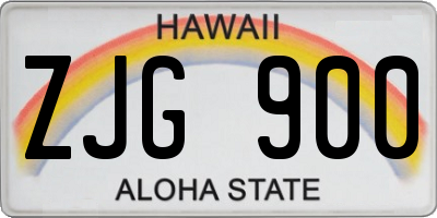 HI license plate ZJG900