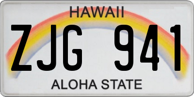 HI license plate ZJG941