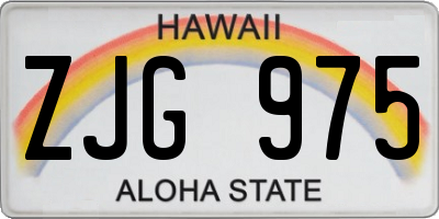 HI license plate ZJG975
