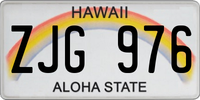HI license plate ZJG976
