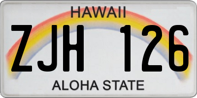 HI license plate ZJH126
