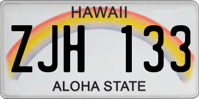 HI license plate ZJH133