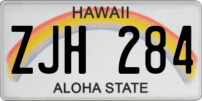 HI license plate ZJH284