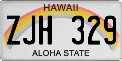 HI license plate ZJH329