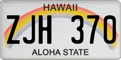 HI license plate ZJH370