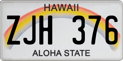 HI license plate ZJH376