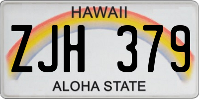 HI license plate ZJH379