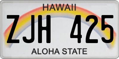 HI license plate ZJH425