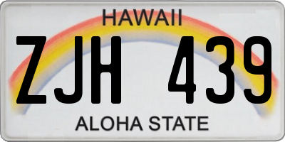 HI license plate ZJH439
