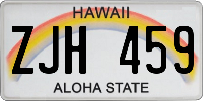 HI license plate ZJH459