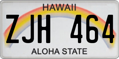 HI license plate ZJH464
