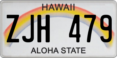HI license plate ZJH479