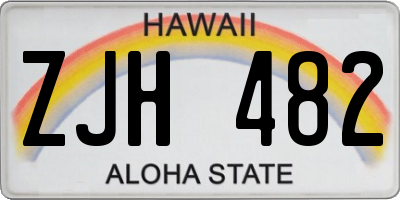HI license plate ZJH482
