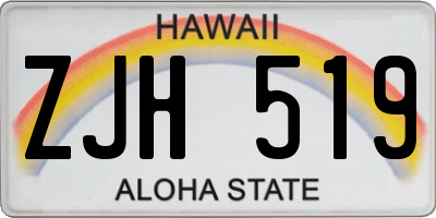 HI license plate ZJH519
