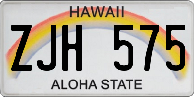 HI license plate ZJH575