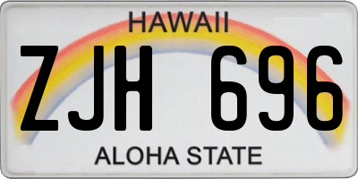 HI license plate ZJH696