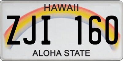 HI license plate ZJI160