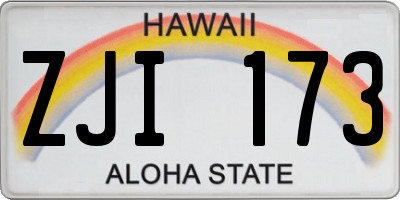 HI license plate ZJI173