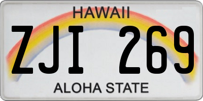 HI license plate ZJI269