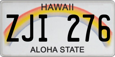 HI license plate ZJI276