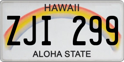 HI license plate ZJI299