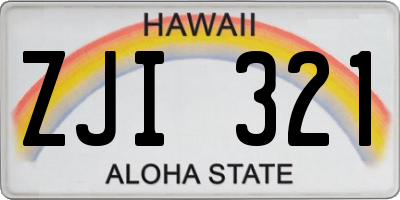 HI license plate ZJI321