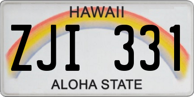 HI license plate ZJI331