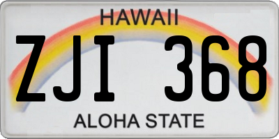 HI license plate ZJI368