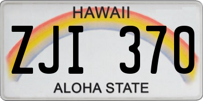 HI license plate ZJI370