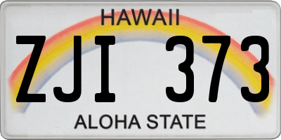 HI license plate ZJI373