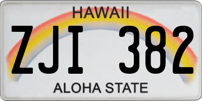 HI license plate ZJI382