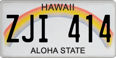 HI license plate ZJI414