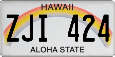 HI license plate ZJI424