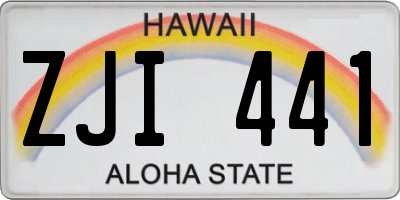 HI license plate ZJI441