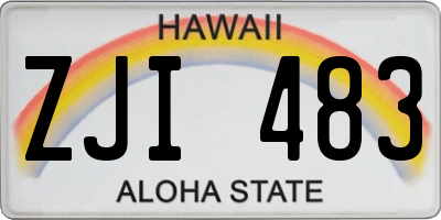 HI license plate ZJI483