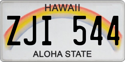 HI license plate ZJI544