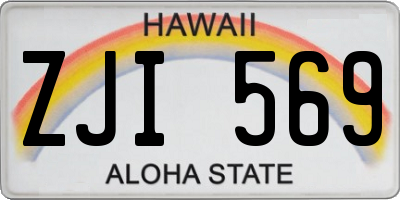 HI license plate ZJI569