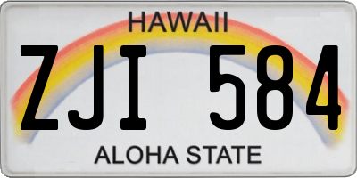 HI license plate ZJI584