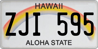 HI license plate ZJI595