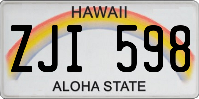 HI license plate ZJI598