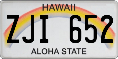 HI license plate ZJI652