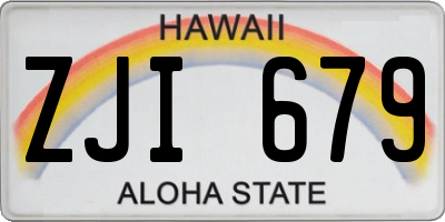 HI license plate ZJI679