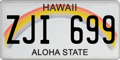 HI license plate ZJI699