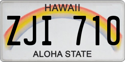 HI license plate ZJI710