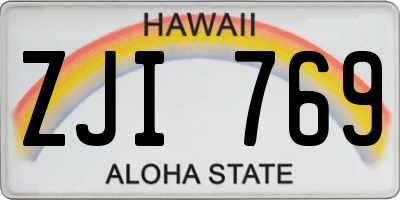 HI license plate ZJI769