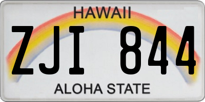 HI license plate ZJI844