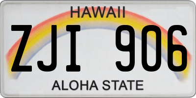 HI license plate ZJI906